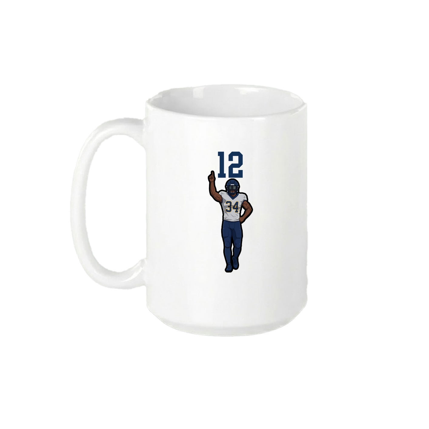 15oz Coffee Mug — Number Top in White