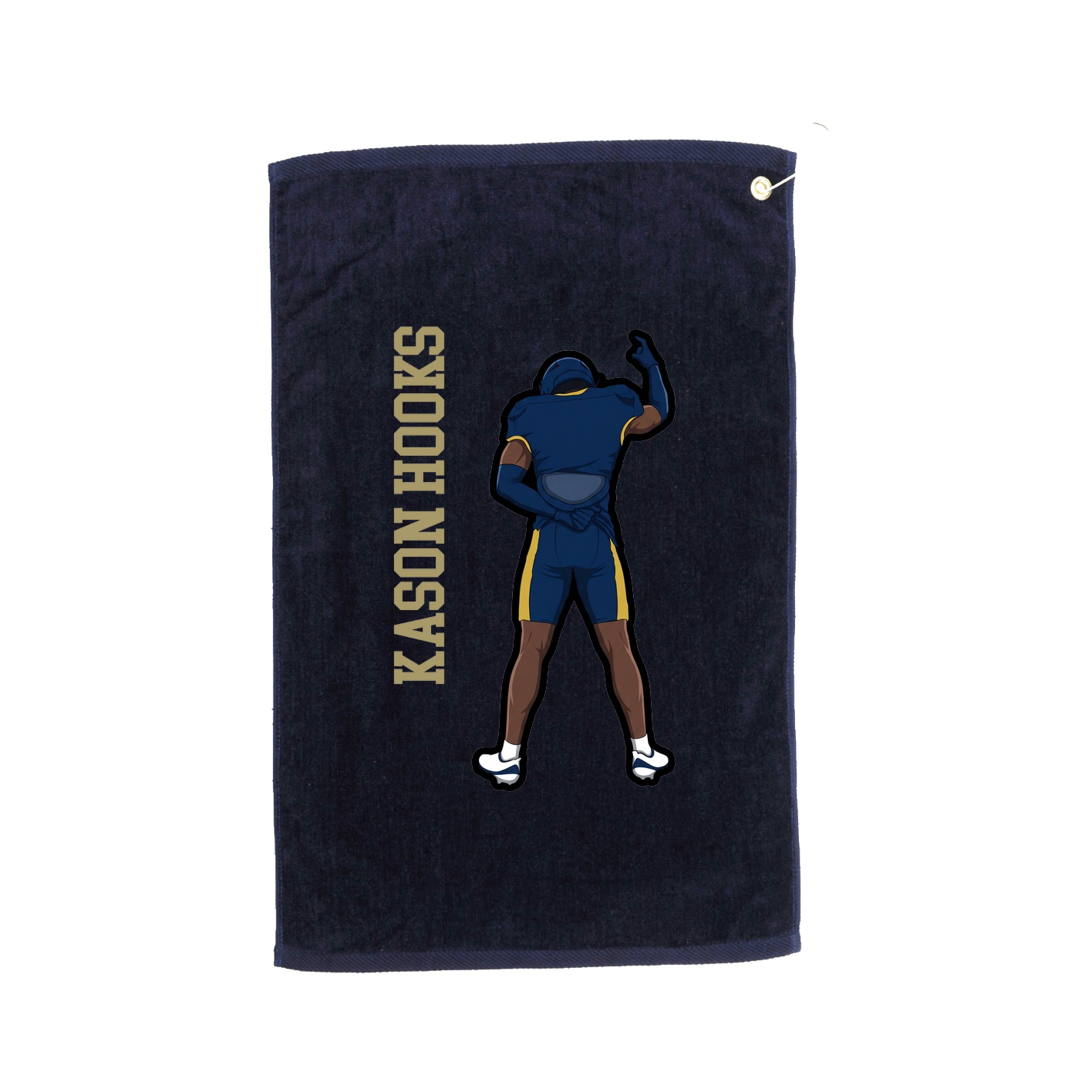Golf Towel — Name Vertical in Navy