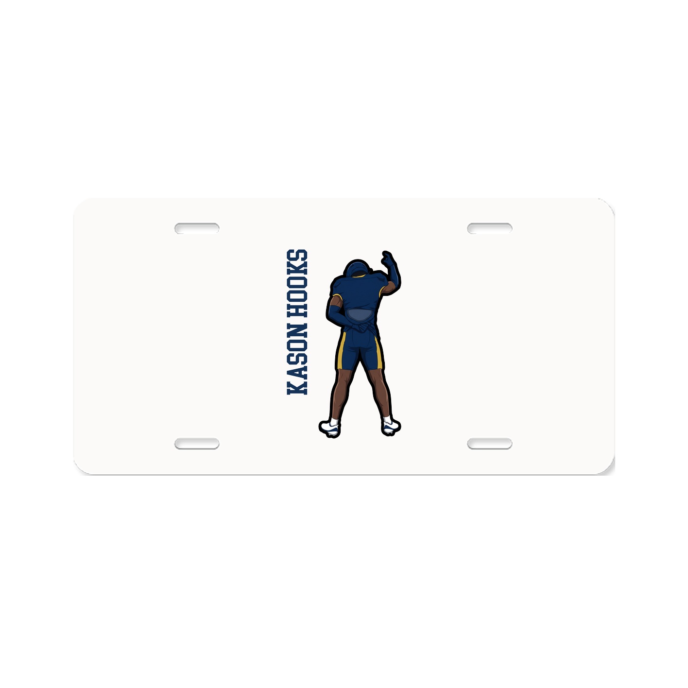 License Plate — Name Vertical in Classic