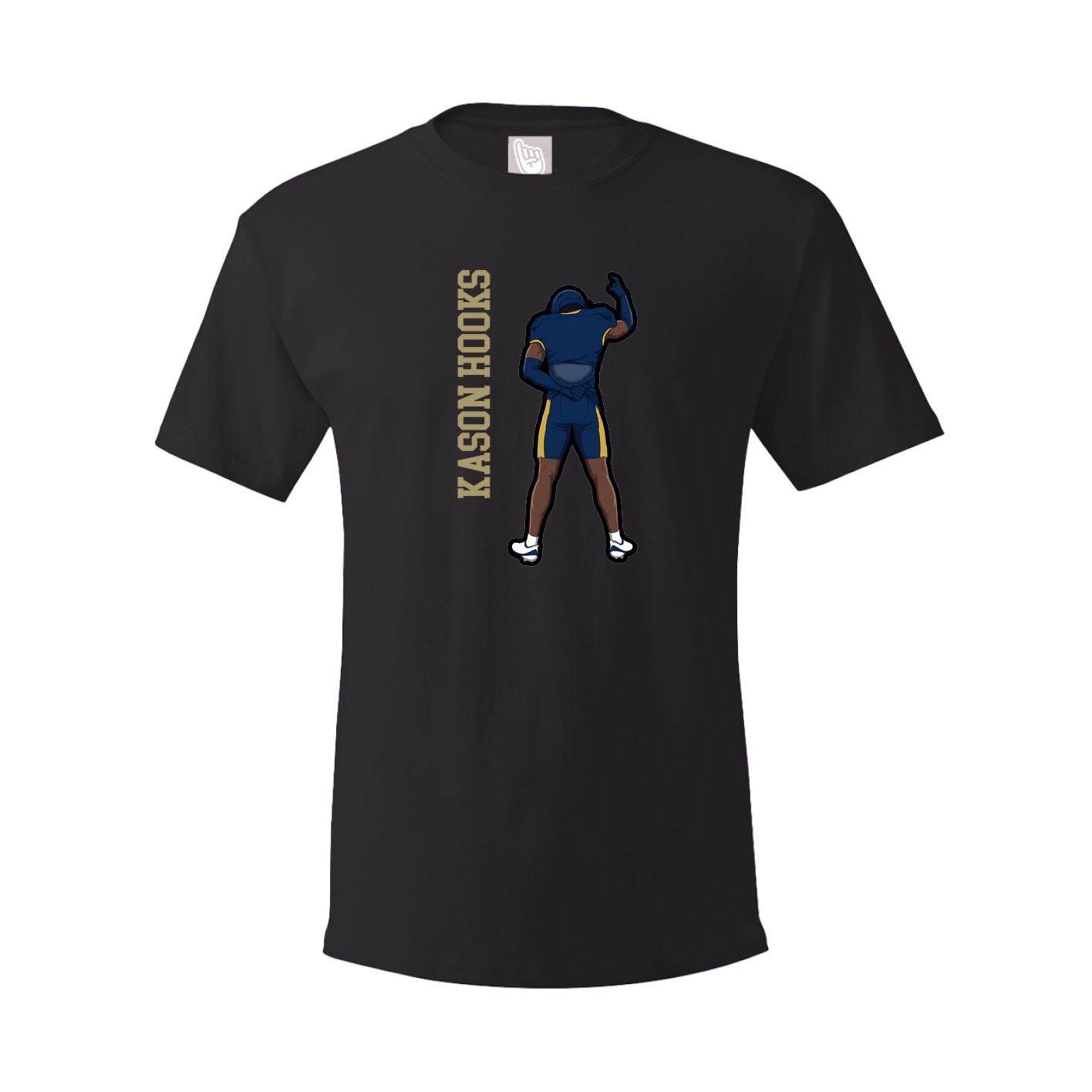 Youth Tee — Name Vertical in Black