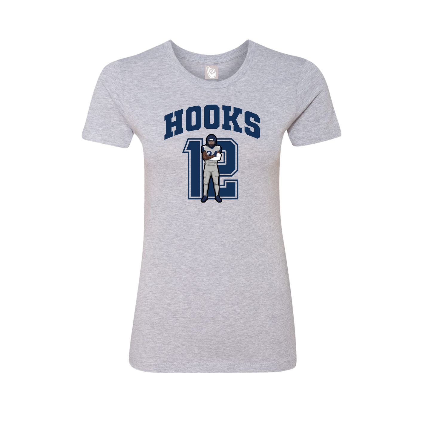 Fitted Women's Tee — Number in Grey