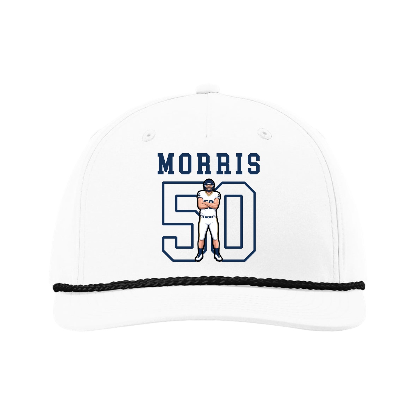 Five-Panel Classic Rope Cap — Shirsey in White