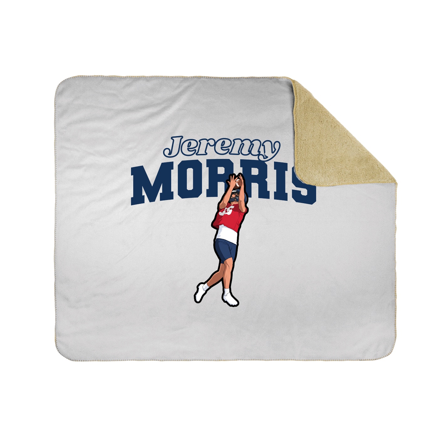 Throw Blanket — Name Arch in White