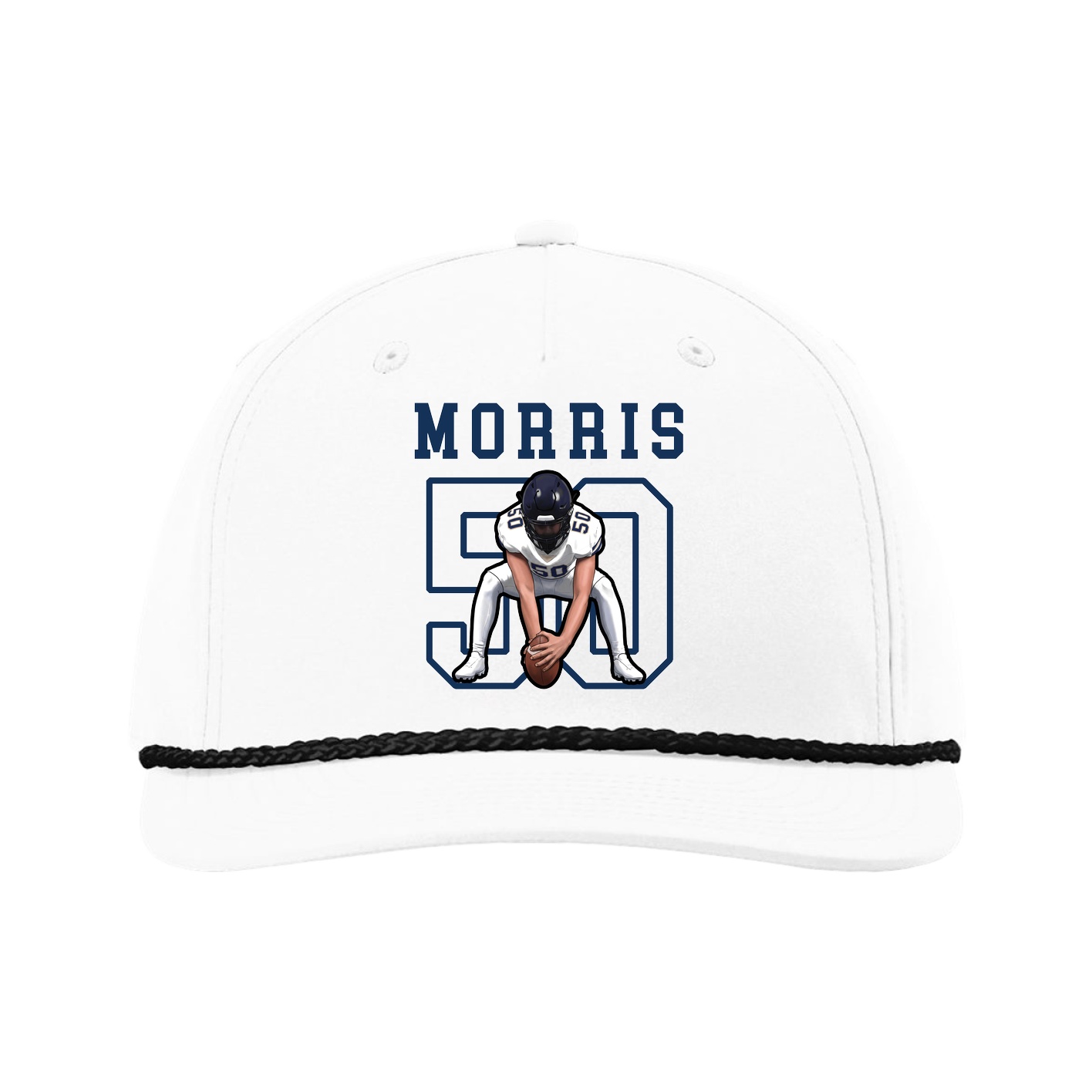 Five-Panel Classic Rope Cap — Shirsey in White