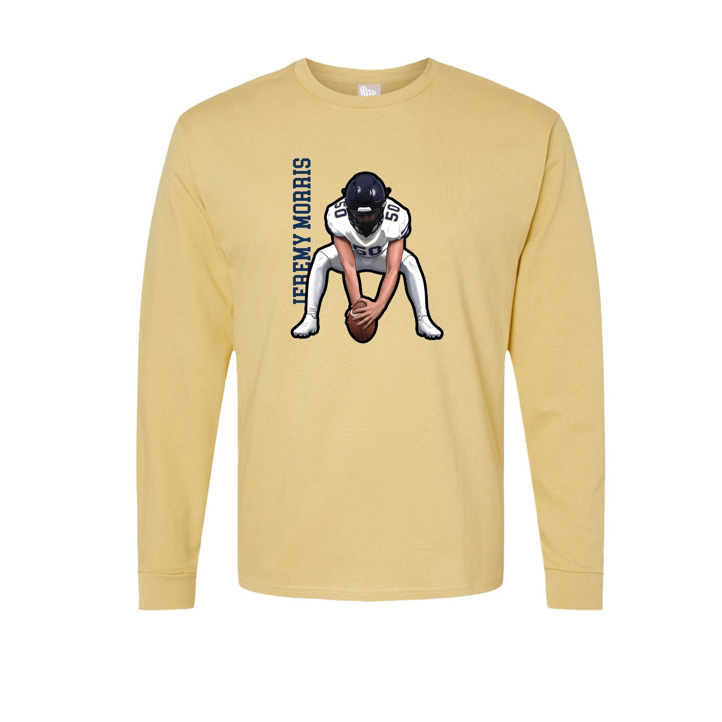 Long Sleeve Tee — Name Vertical in Vegas Gold