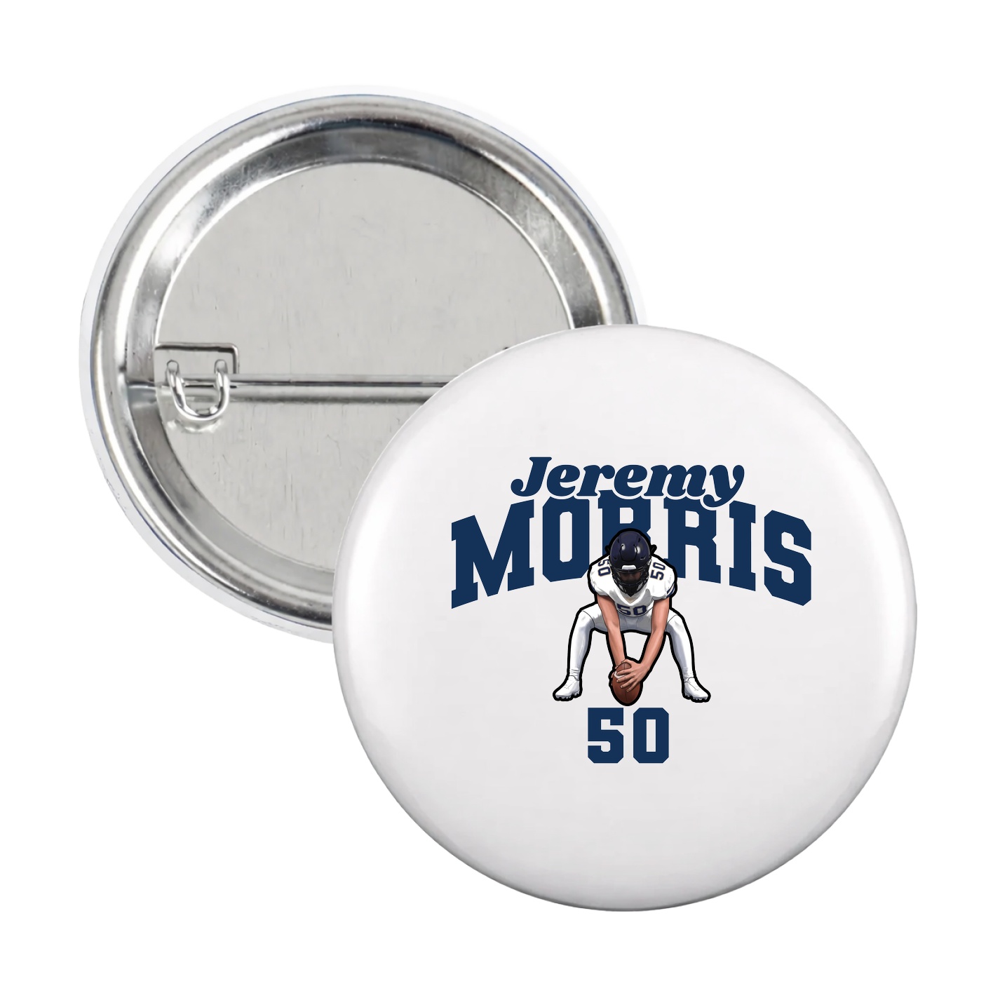 Game Day Button — Signature Arch in White
