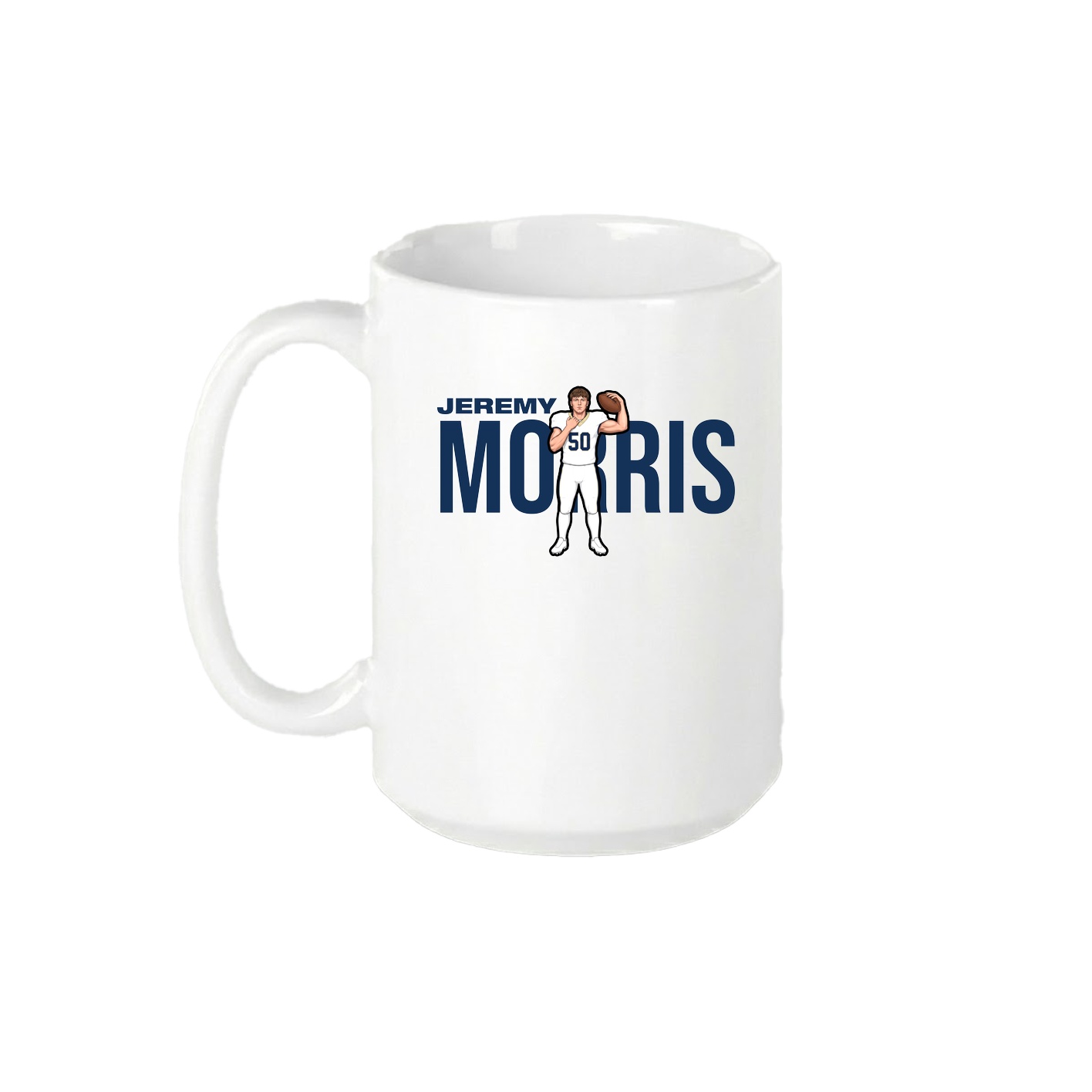 15oz Coffee Mug — Player Name in White