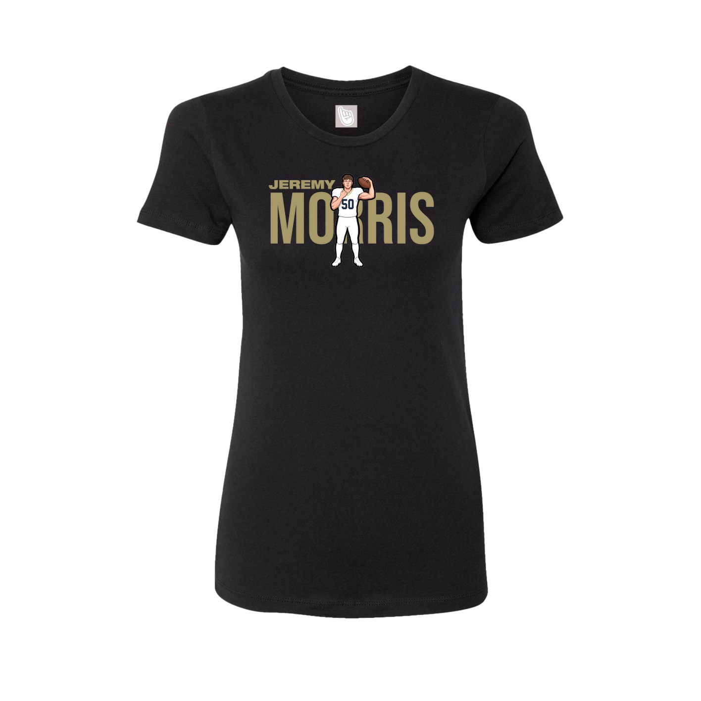 Fitted Women's Tee — Player Name in Black