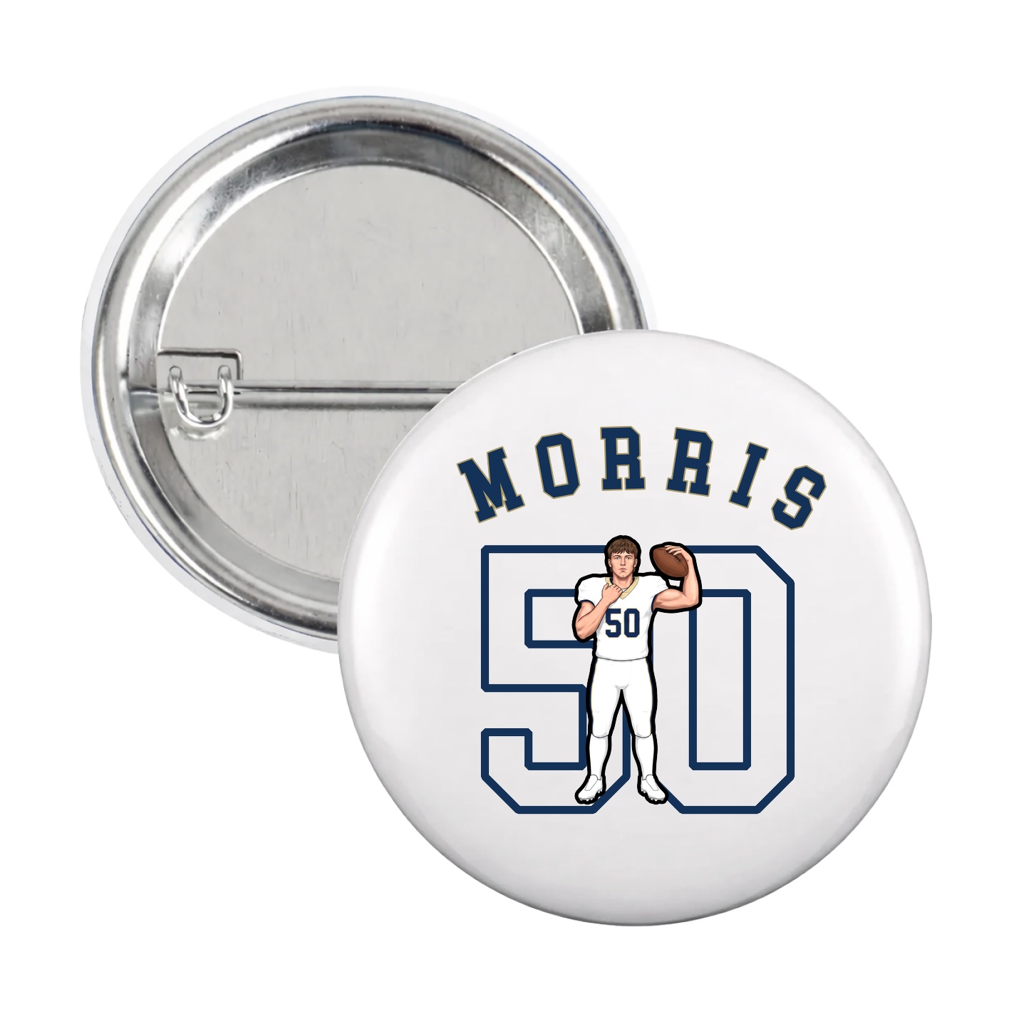 Game Day Button — Shirsey Arch in White