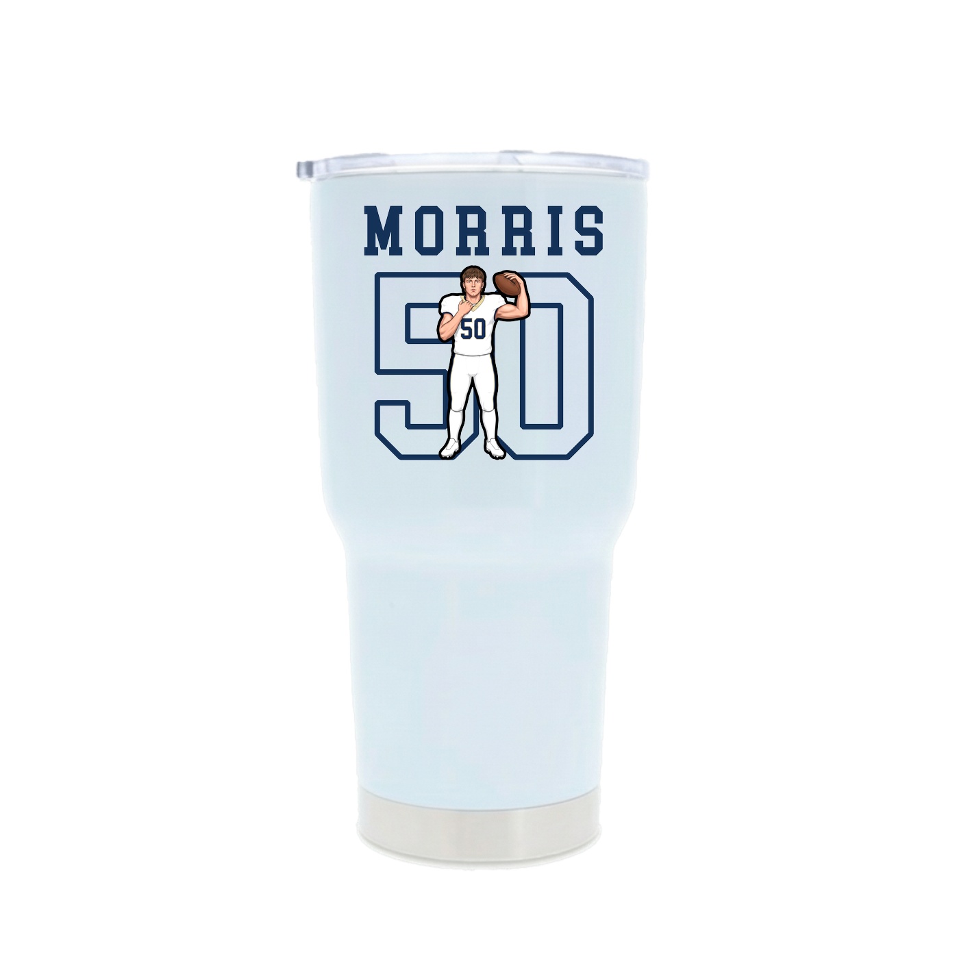 30oz Stainless Steel Tumbler — Shirsey in White