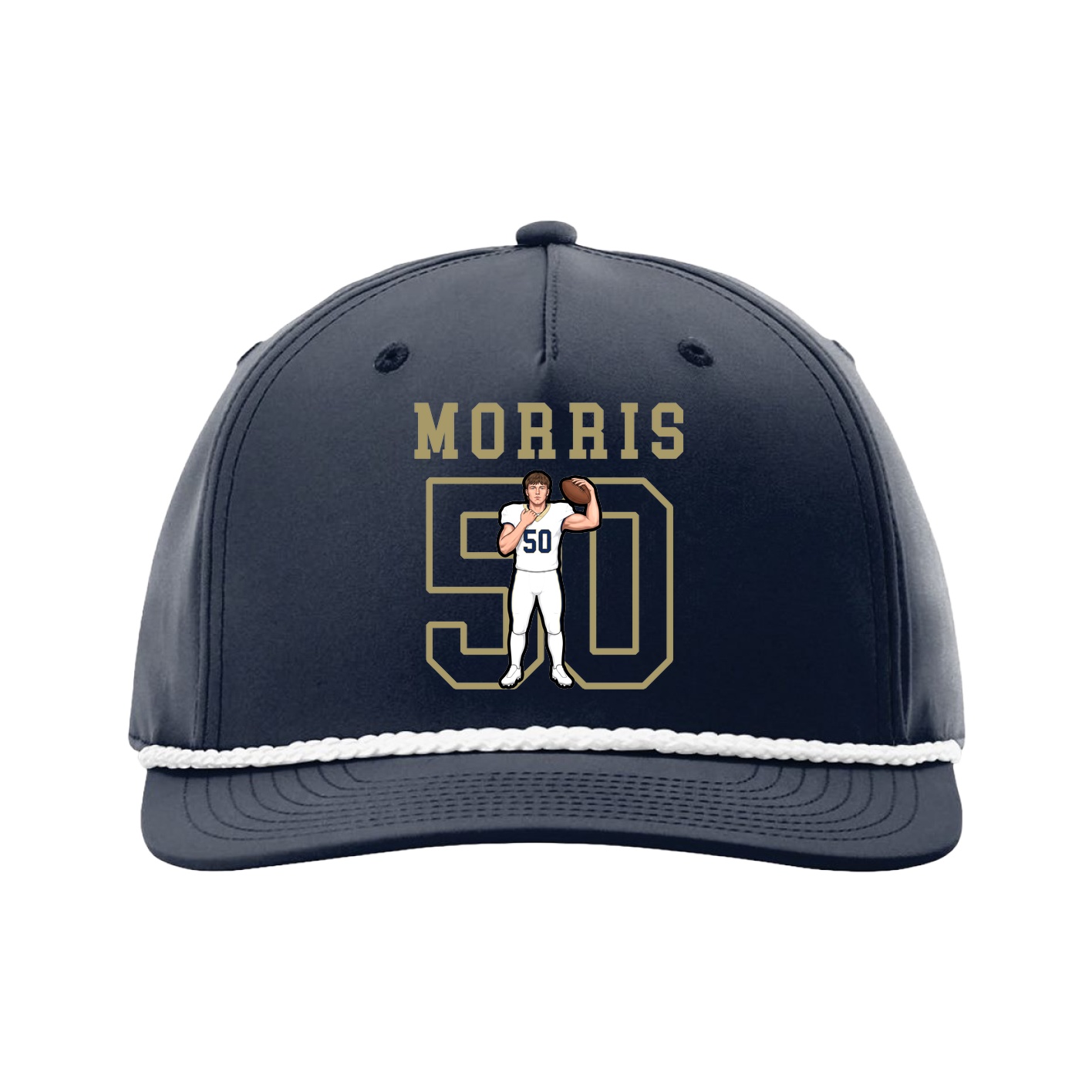 Five-Panel Classic Rope Cap — Shirsey in Navy