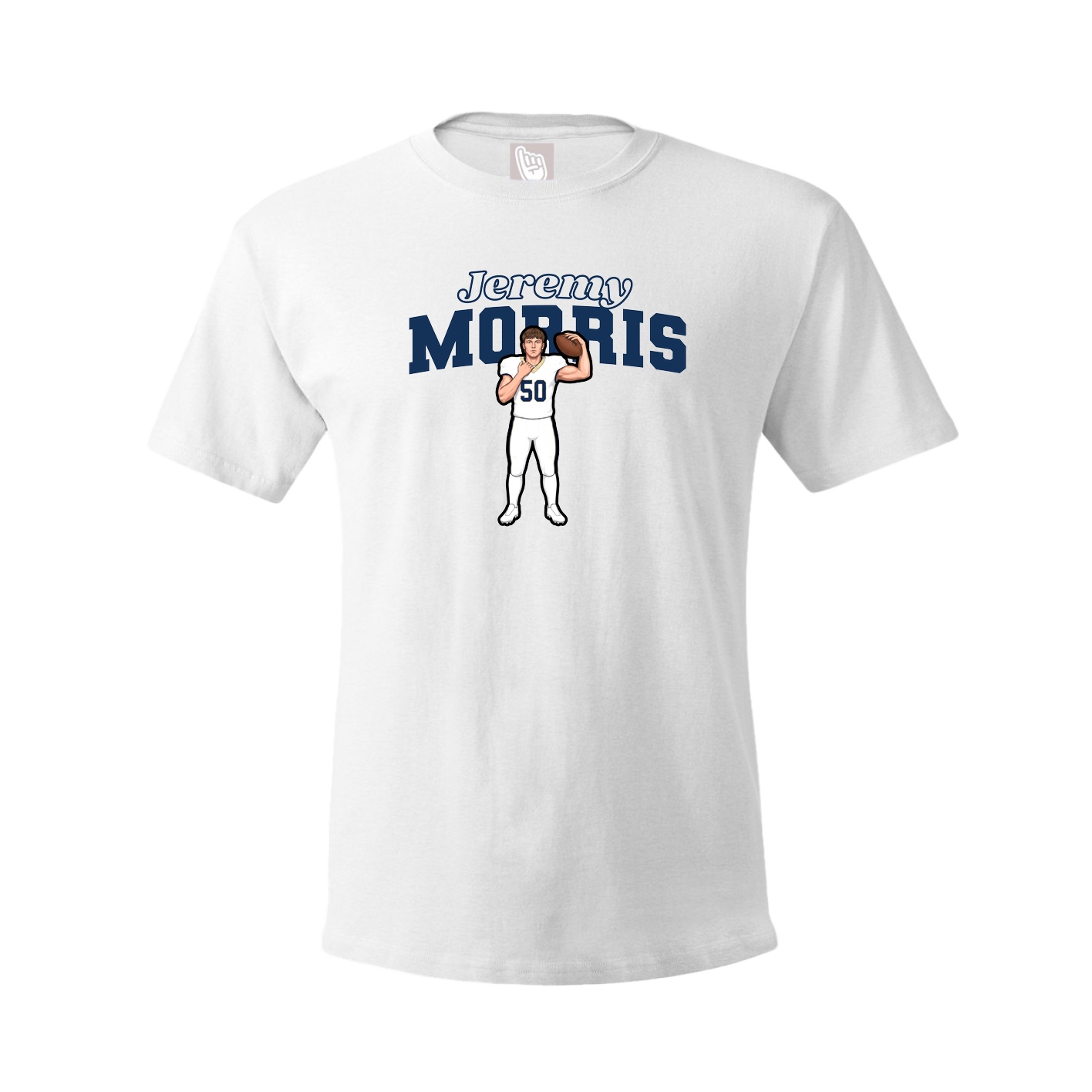 Youth Tee — Name Arch in White