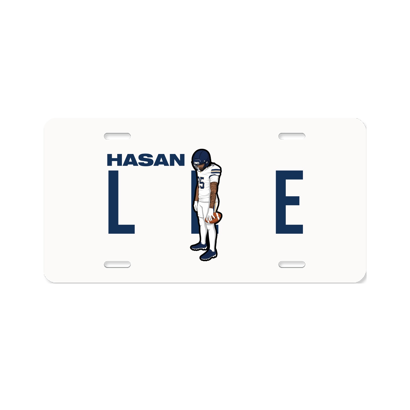License Plate — Player Name in Classic