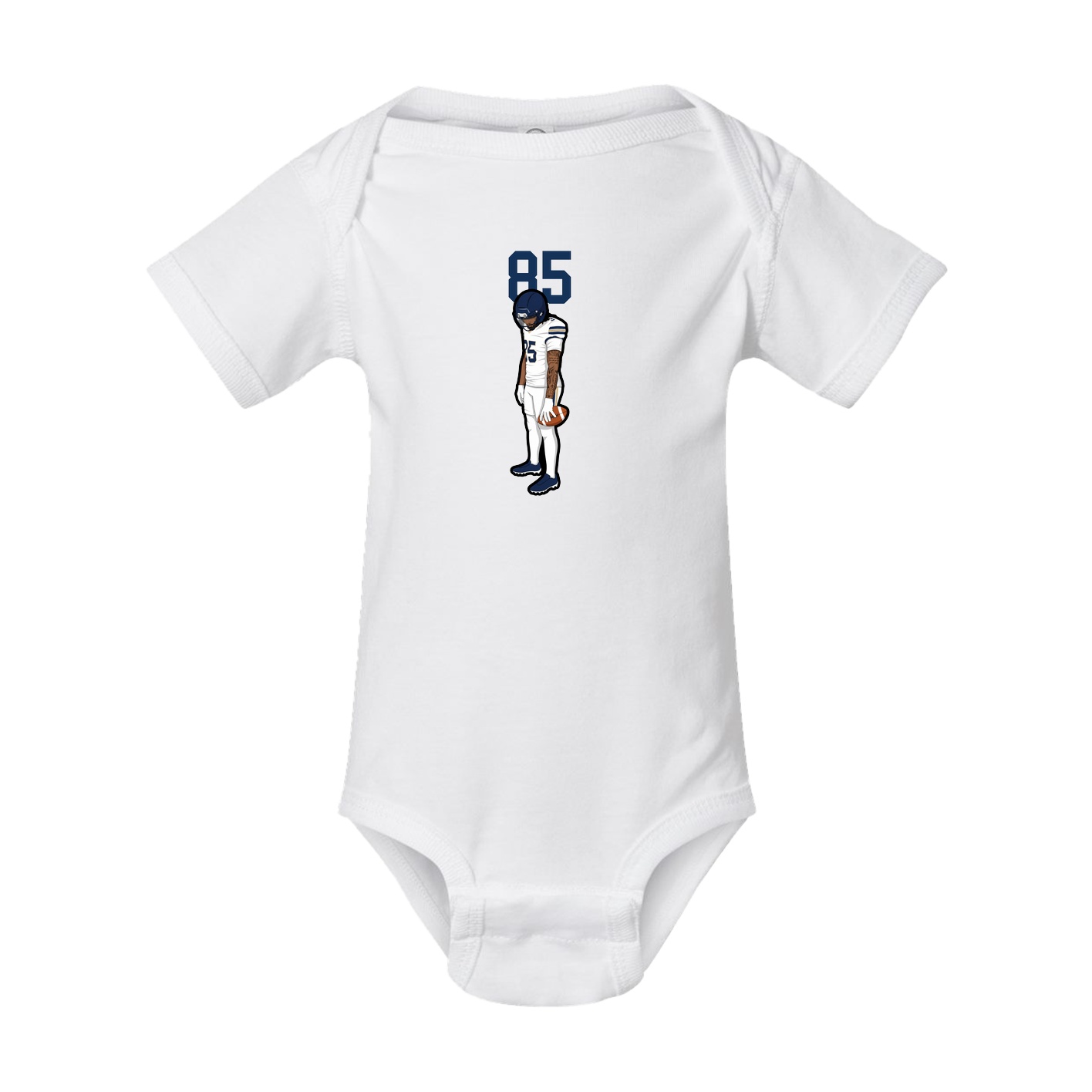 Baby Onesie — Number Top in White