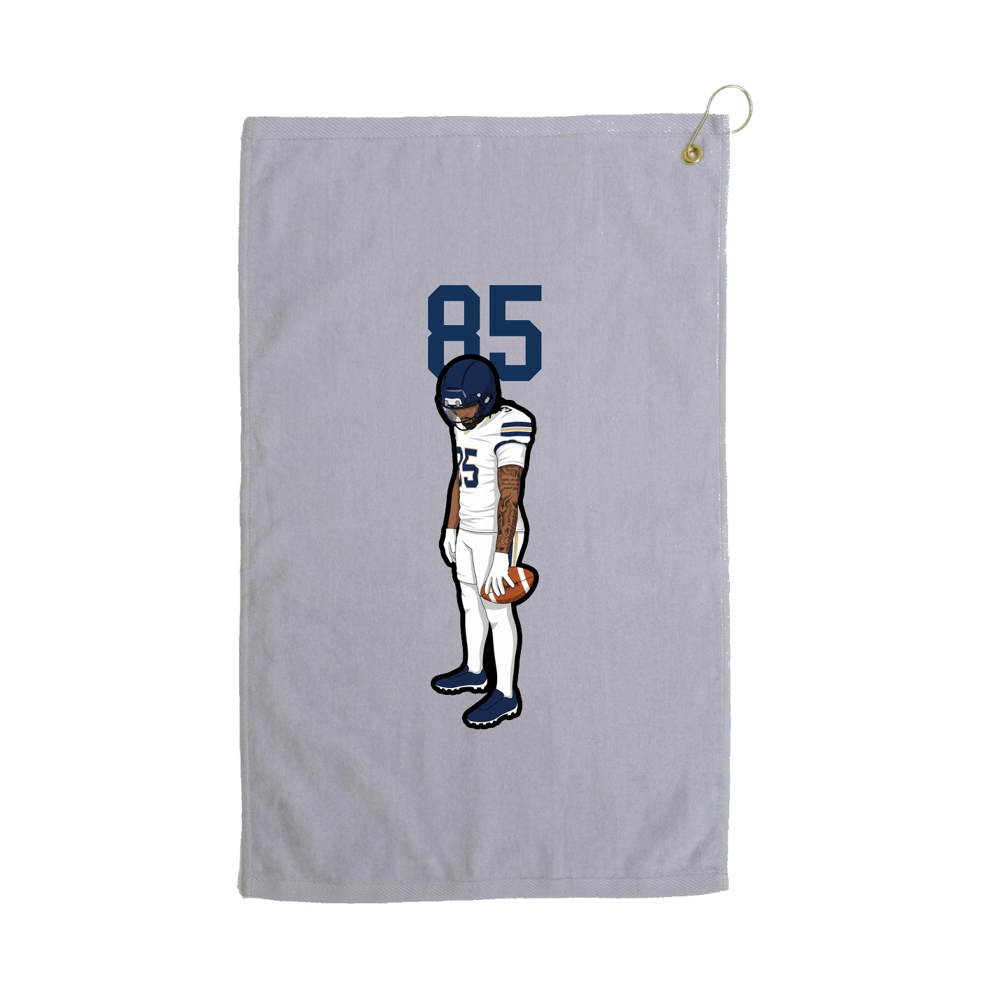 Golf Towel — Number Top in Grey
