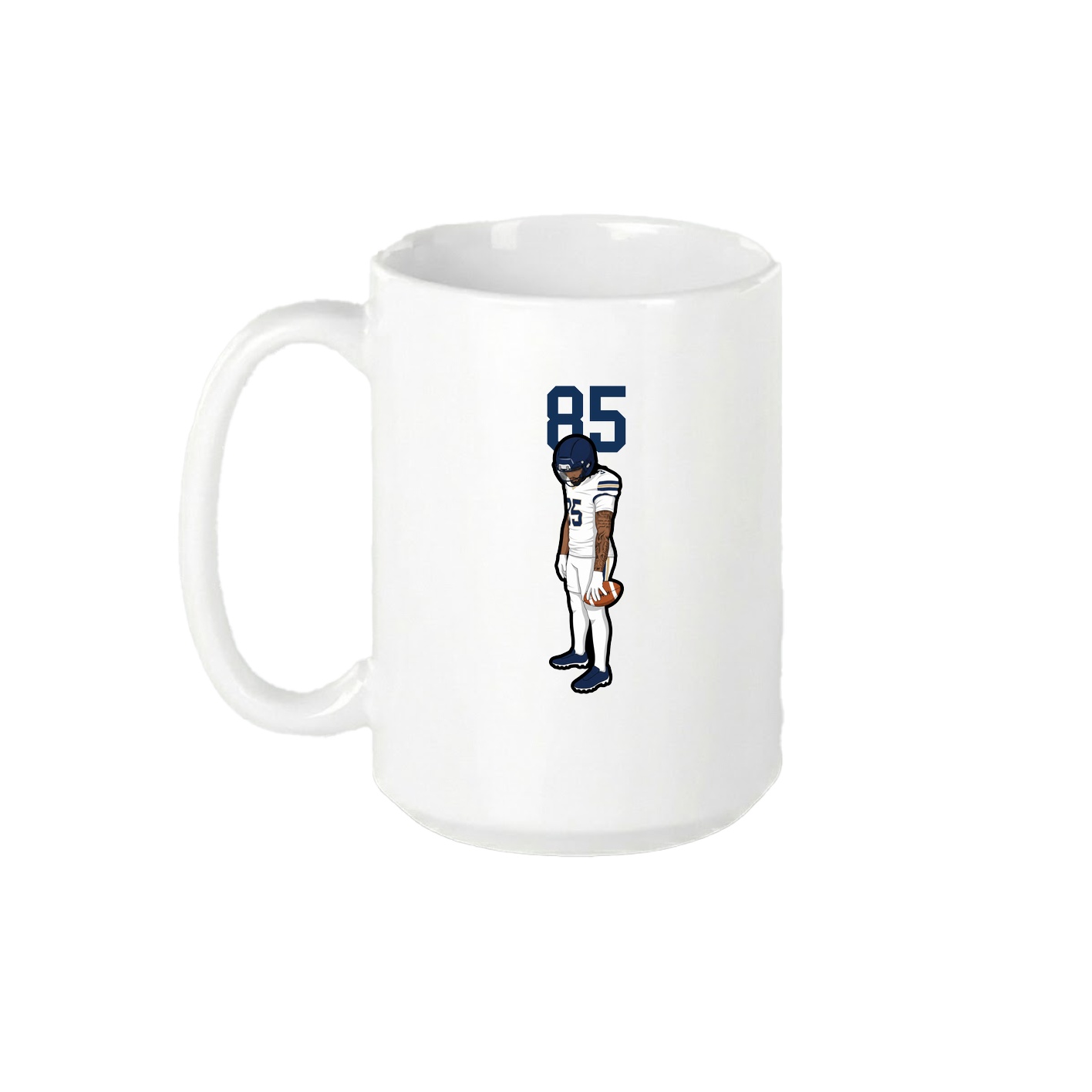 15oz Coffee Mug — Number Top in White