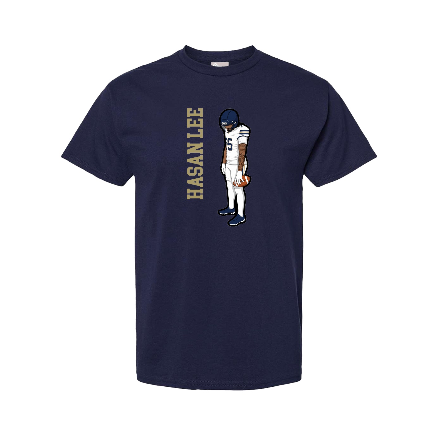 Youth Tee — Name Vertical in Navy