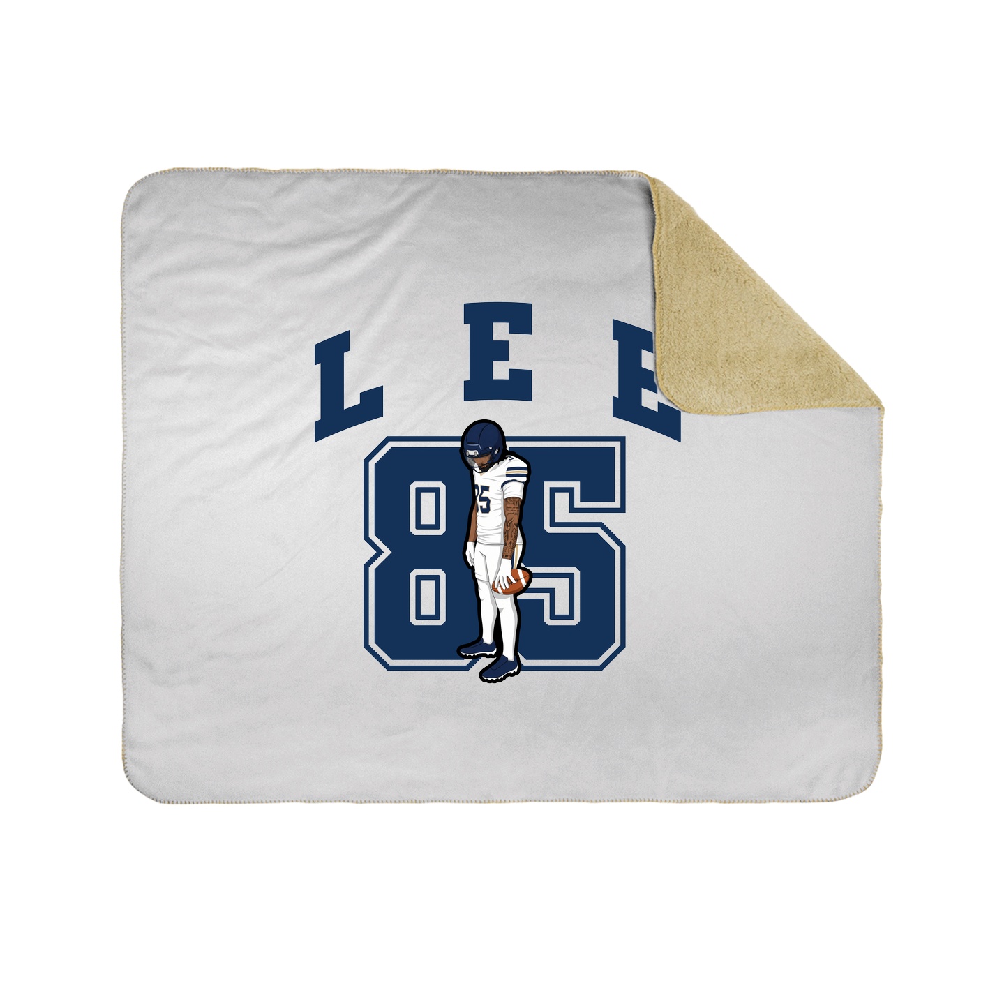 Throw Blanket — Number in White
