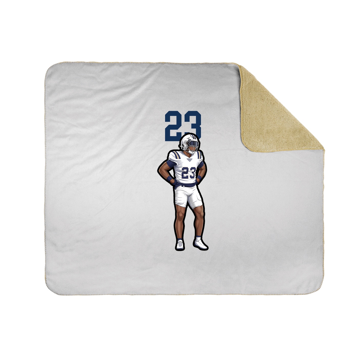 Throw Blanket — Number Top in White