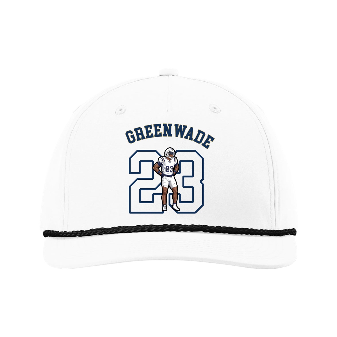 Five-Panel Classic Rope Cap — Shirsey Arch in White