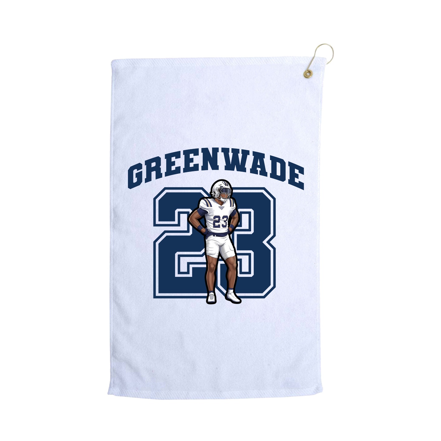 Golf Towel — Number in White