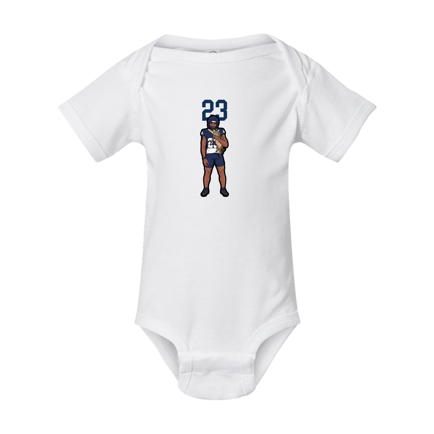 Baby Onesie — Number Top in White