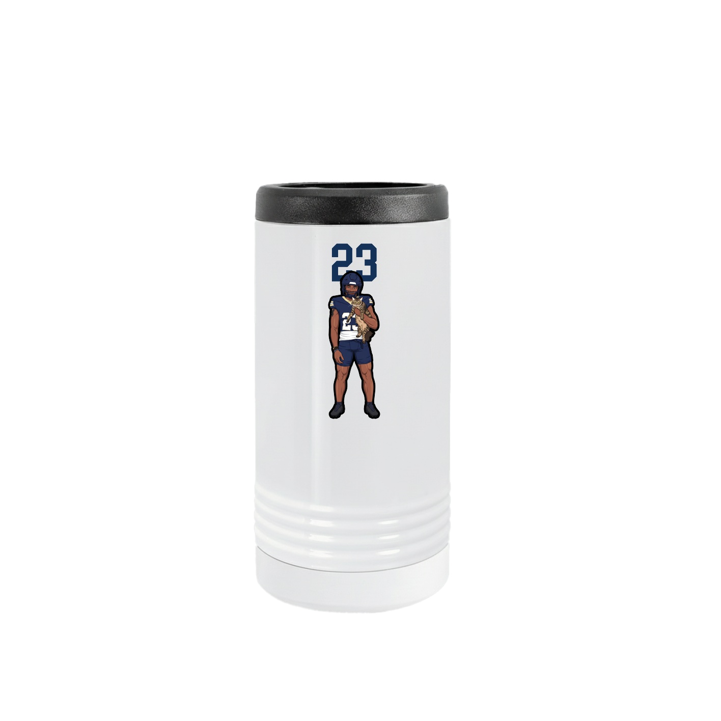 Slim Beverage Holder — Number Top in White
