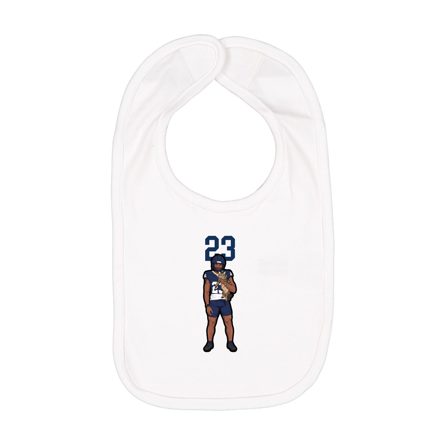 Infant Bib — Number Top in White