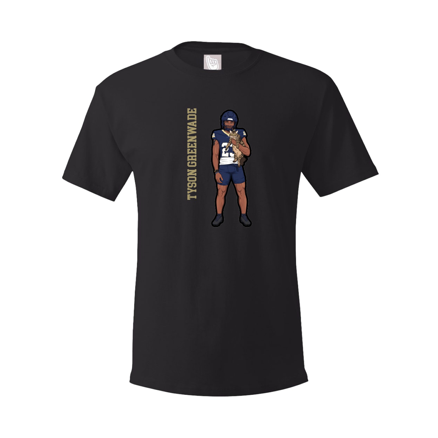 Tee — Name Vertical in Black