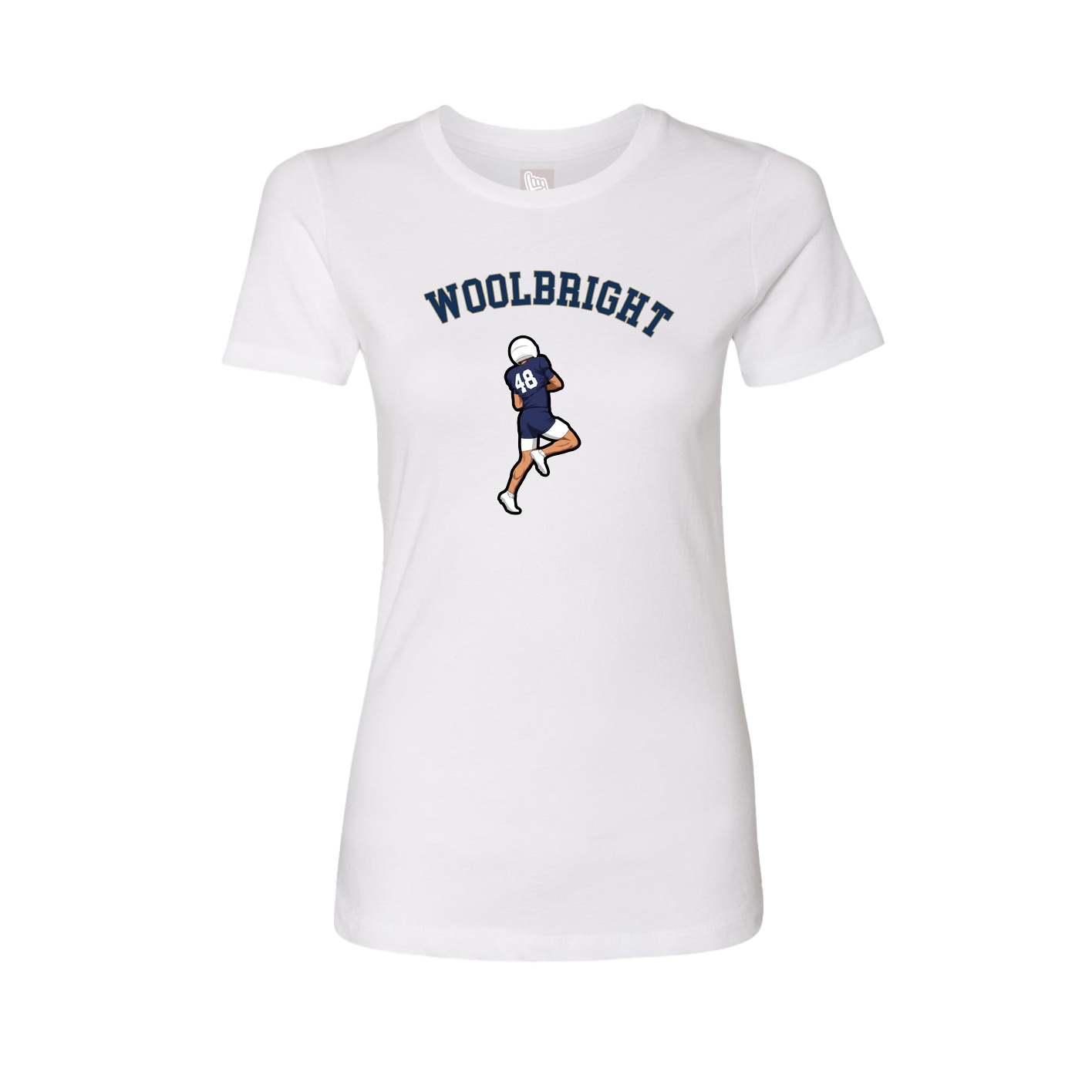 Fitted Women's Tee — Shirsey Arch in White