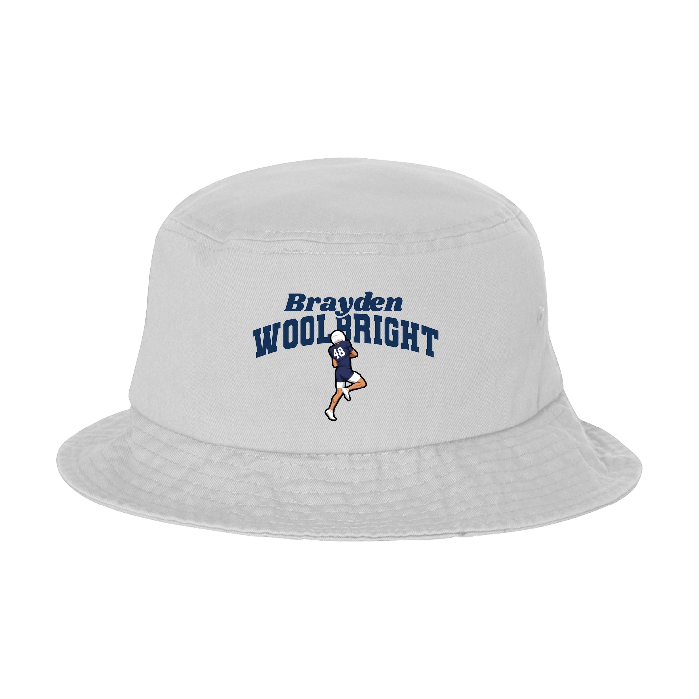 Bucket Cap — Signature Arch in White