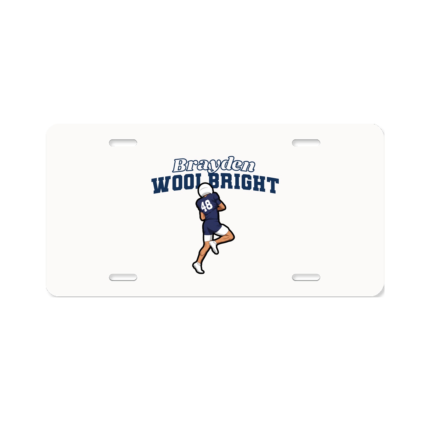 License Plate — Name Arch in Classic