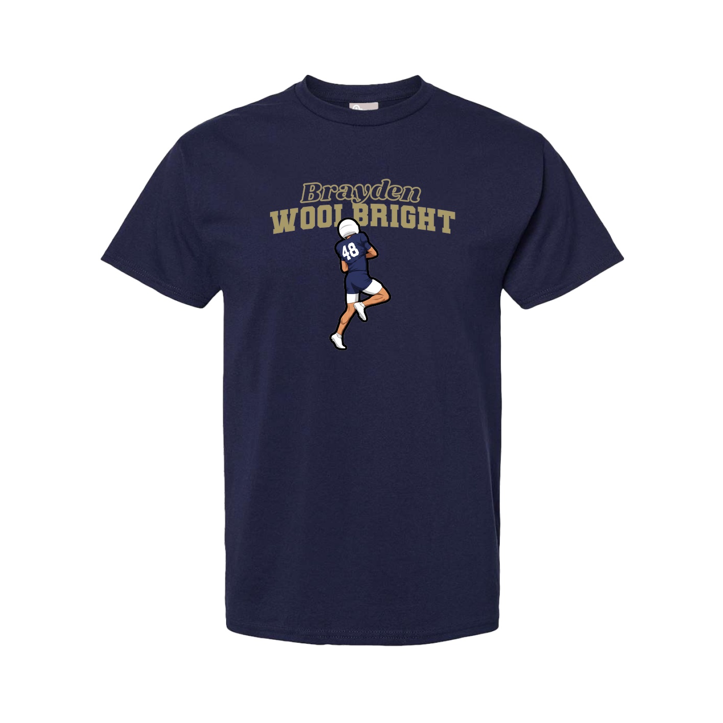 Youth Tee — Name Arch in Navy