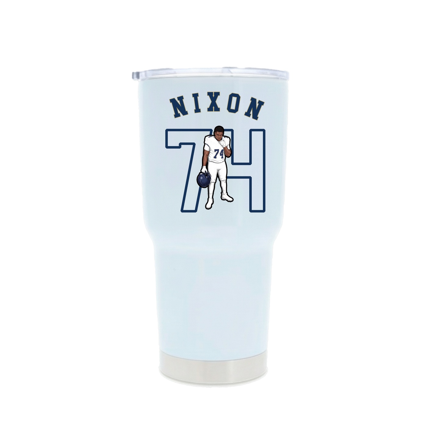 30oz Stainless Steel Tumbler — Shirsey Arch in White