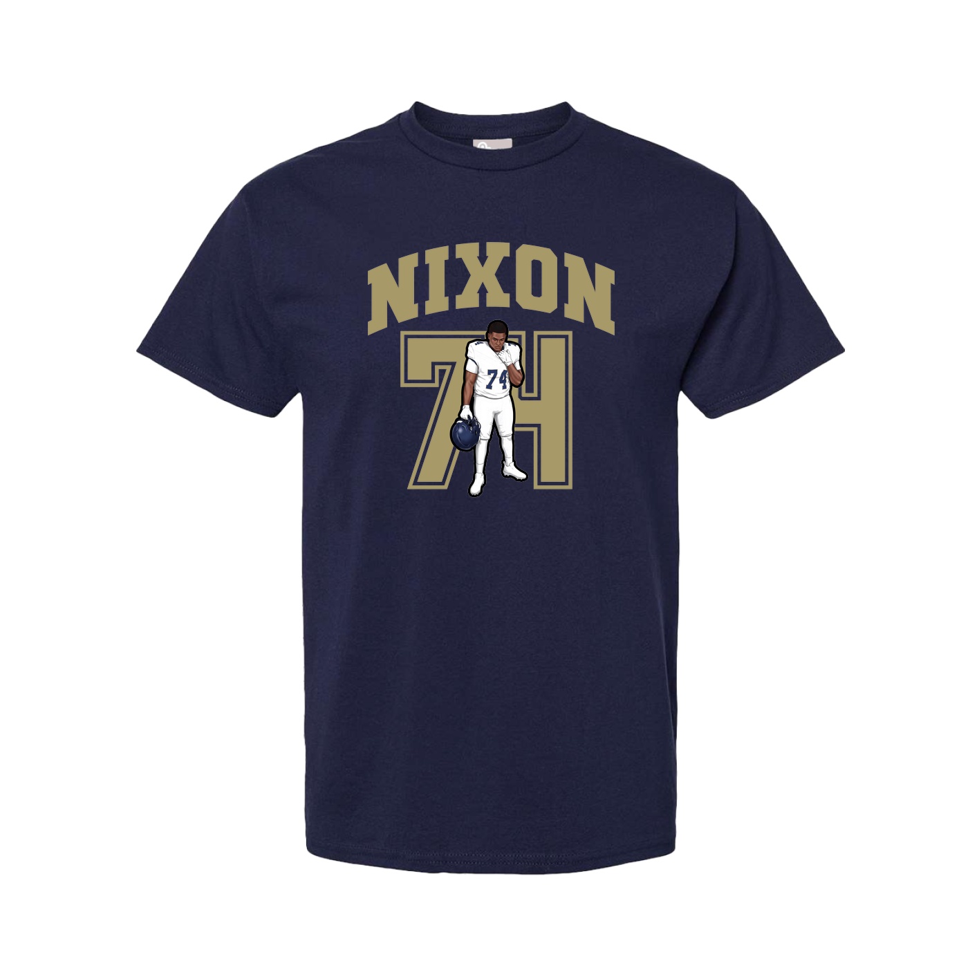 Youth Tee — Number in Navy