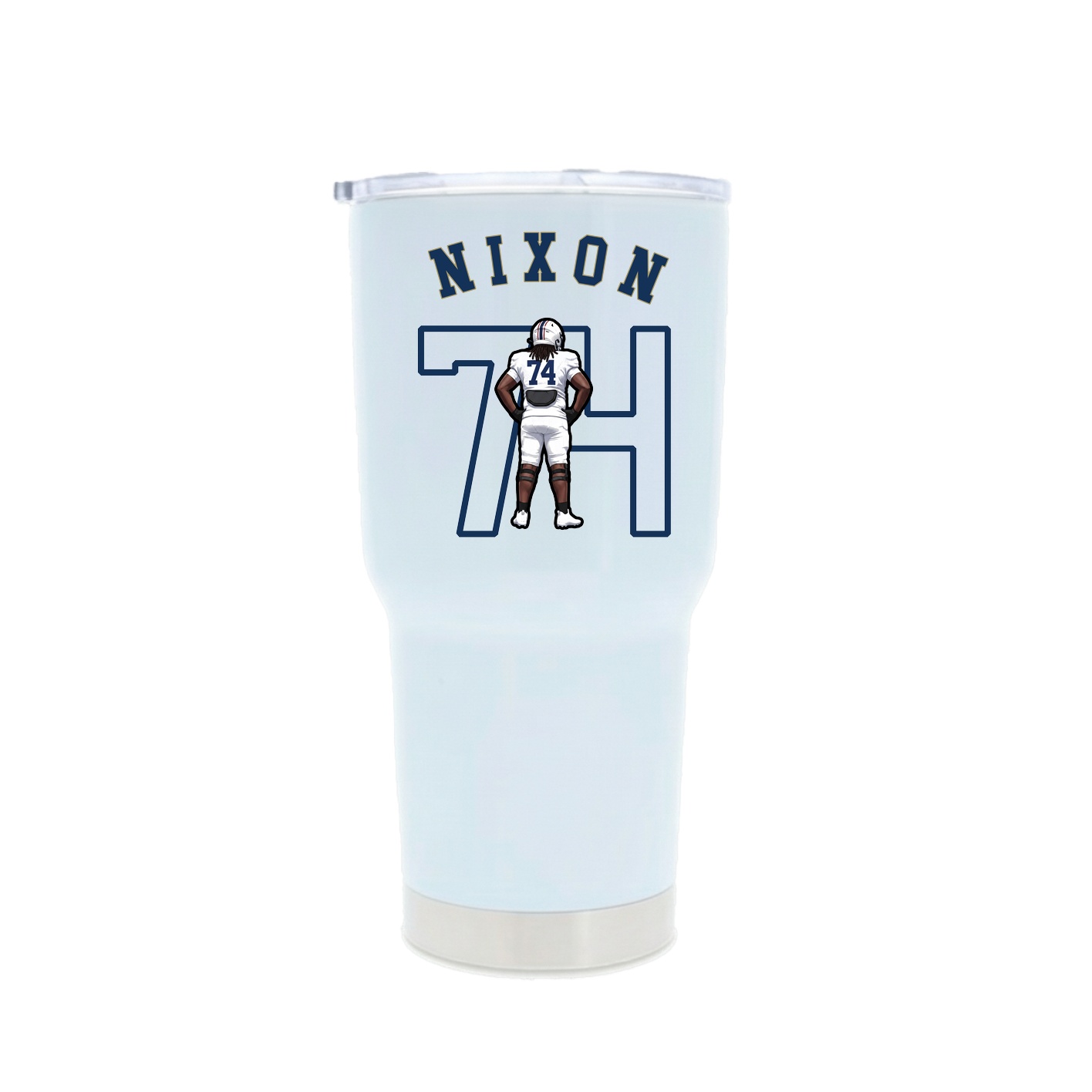 30oz Stainless Steel Tumbler — Shirsey Arch in White