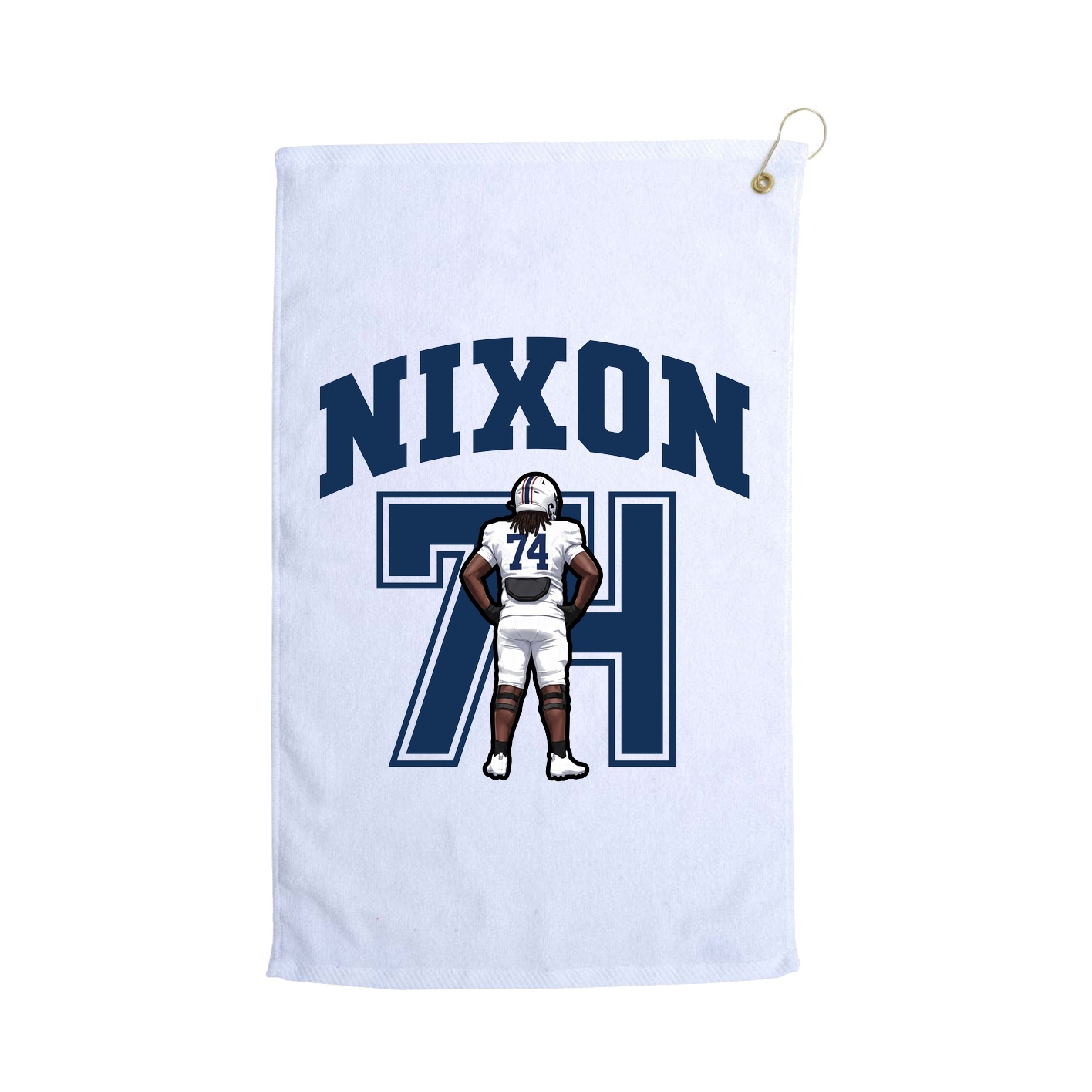 Golf Towel — Number in White