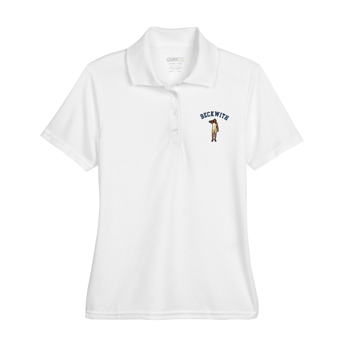 Womens Performance Polo — Shirsey Arch in White