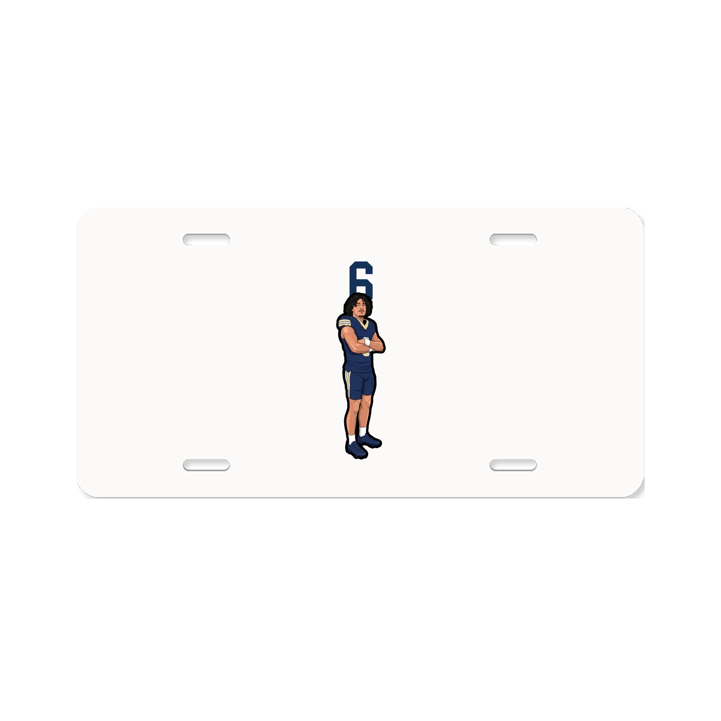 License Plate — Number Top in Classic