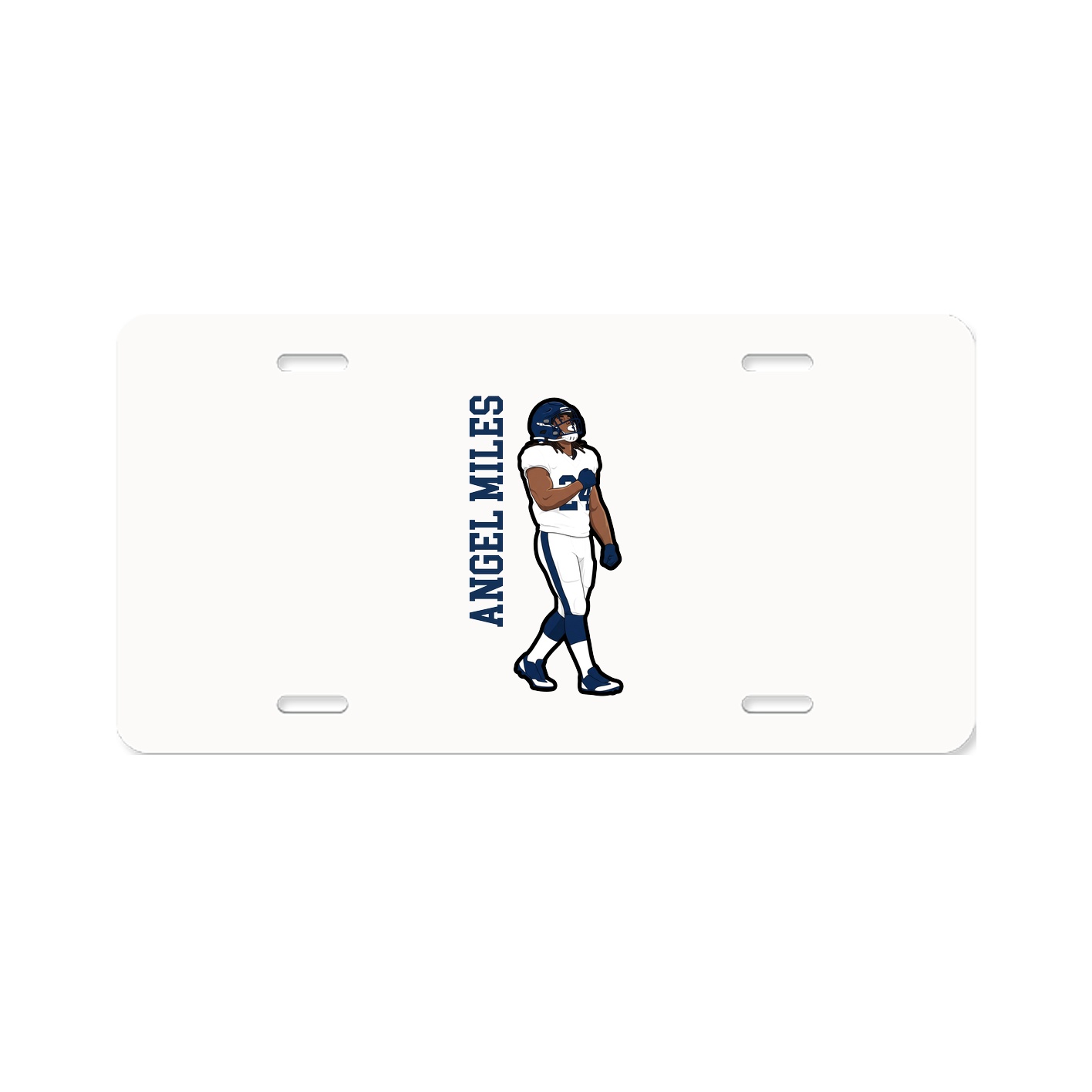 License Plate — Name Vertical in Classic
