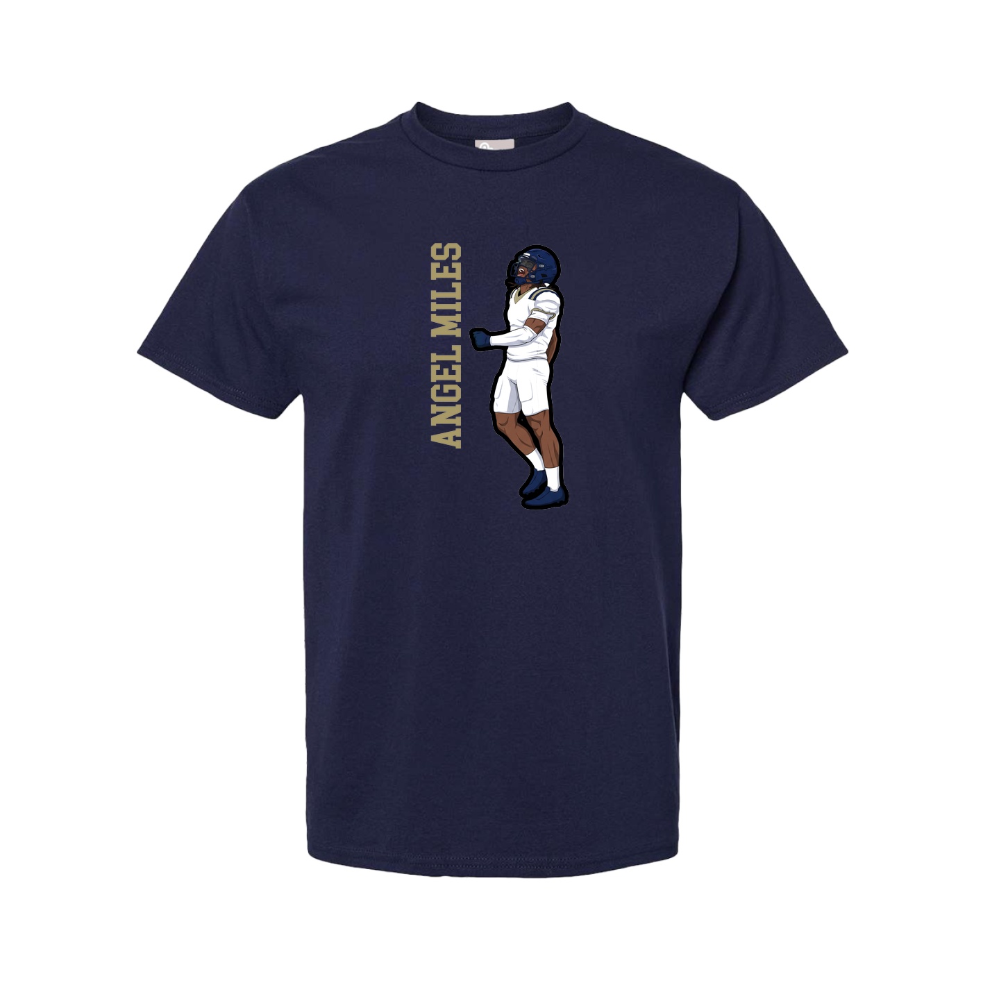 Tee — Name Vertical in Navy