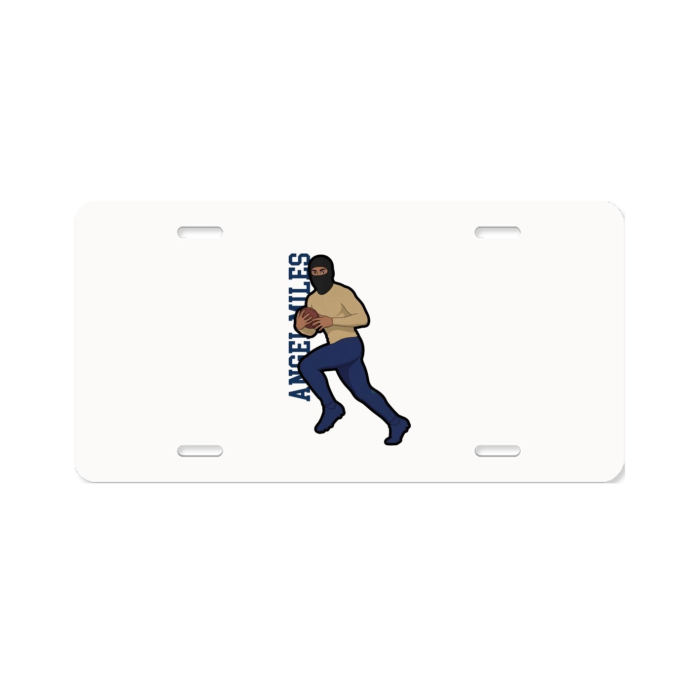 License Plate — Name Vertical in Classic