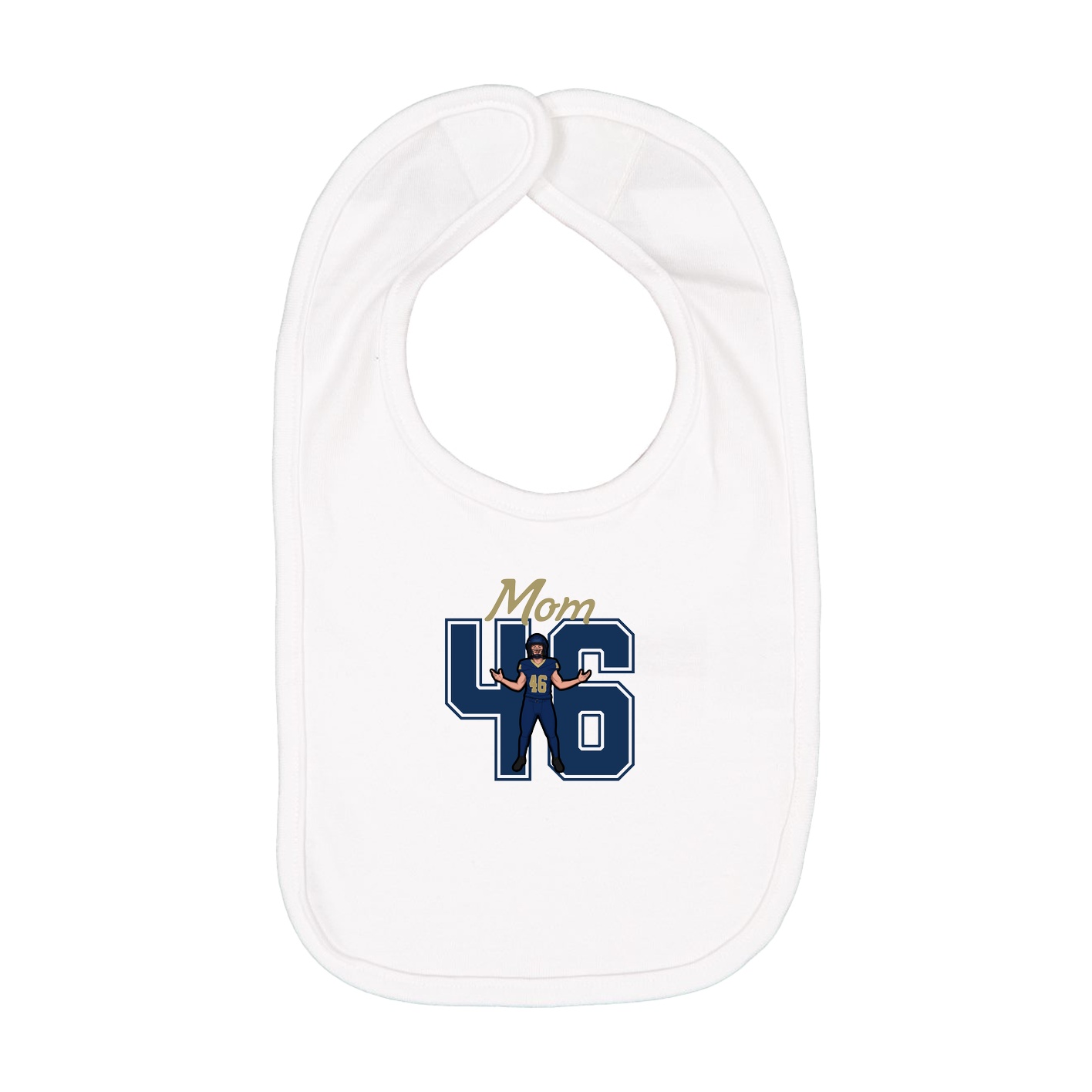 Infant Bib — Mothers Day Shirsey in White