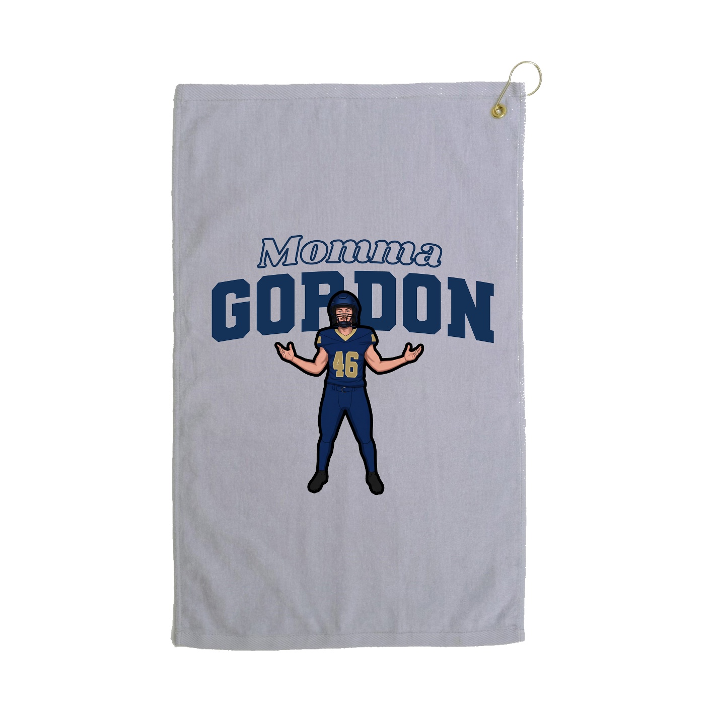 Golf Towel — Mothers Day Block in Grey