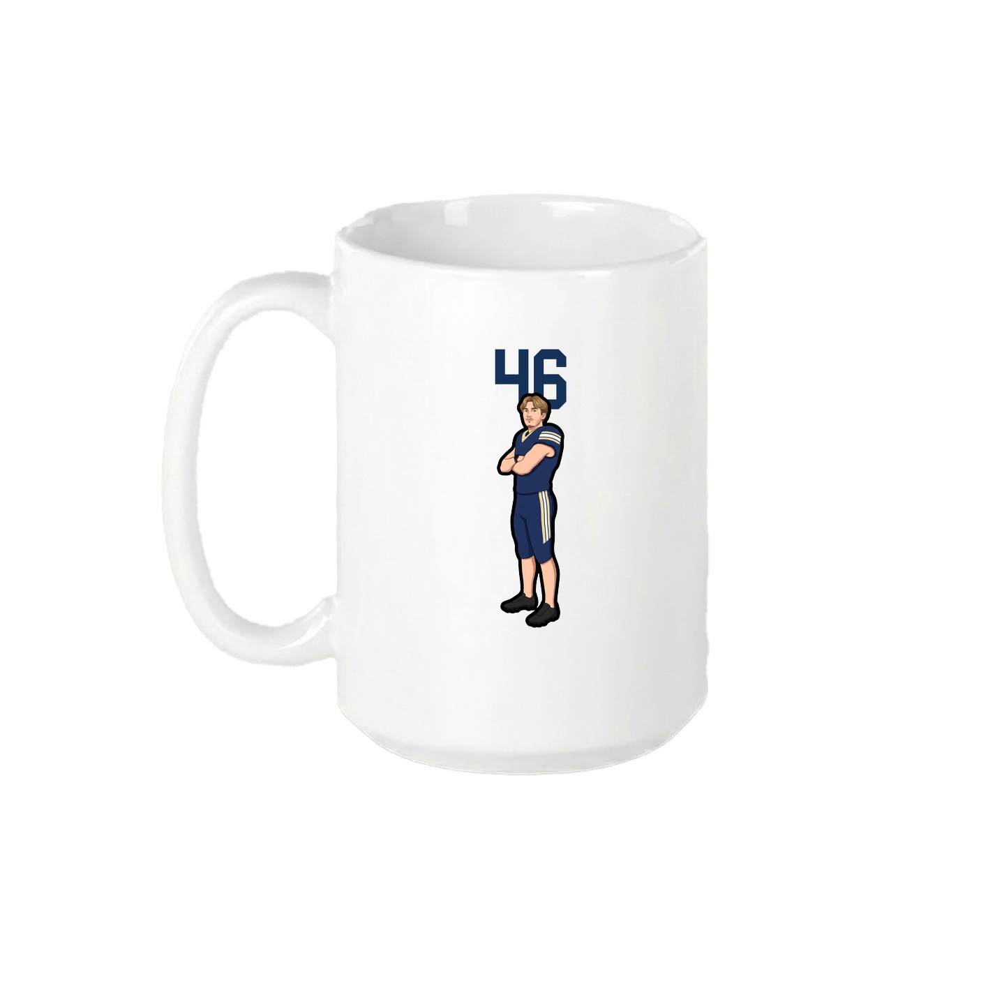 15oz Coffee Mug — Number Top in White