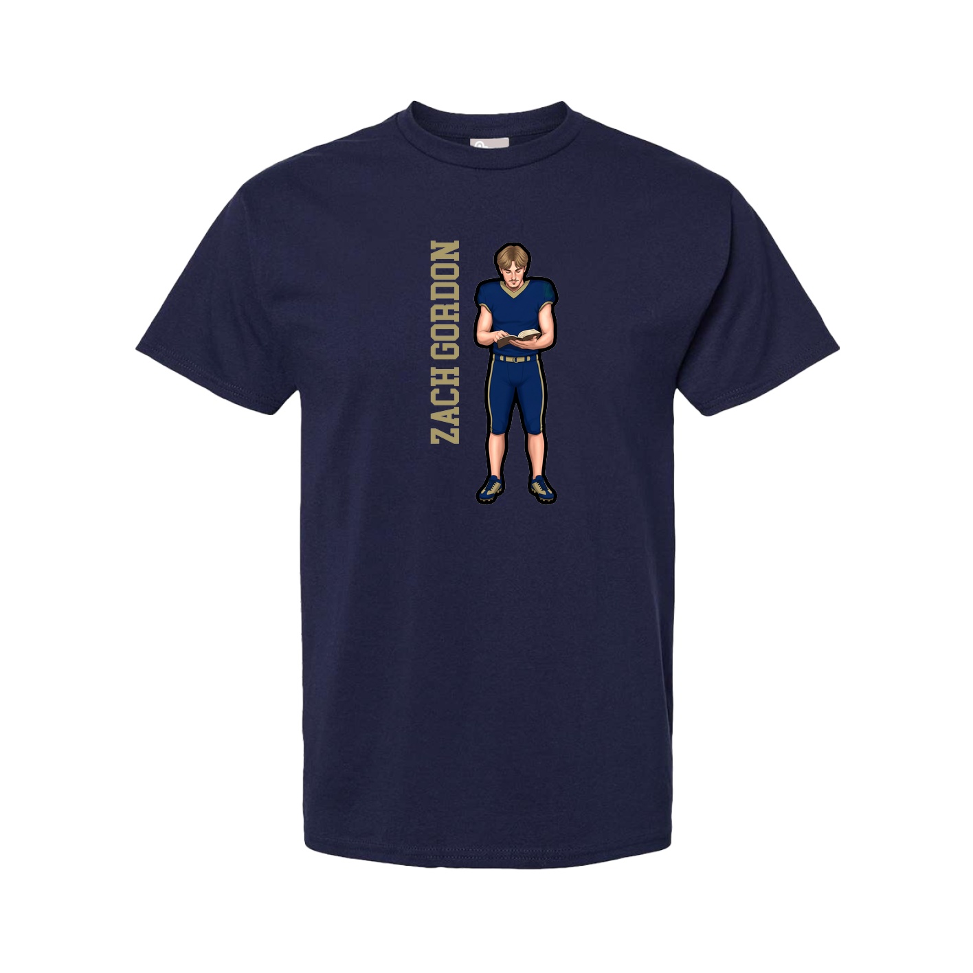 Tee — Name Vertical in Navy