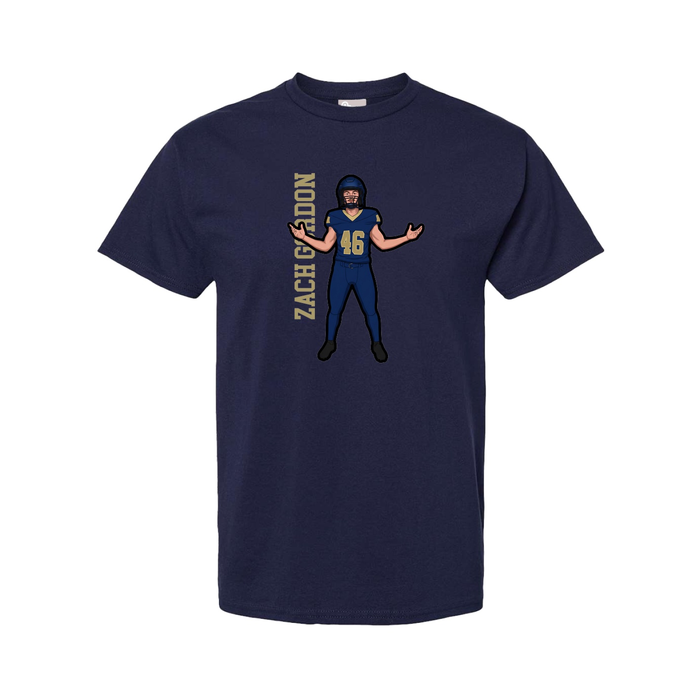 Youth Tee — Name Vertical in Navy