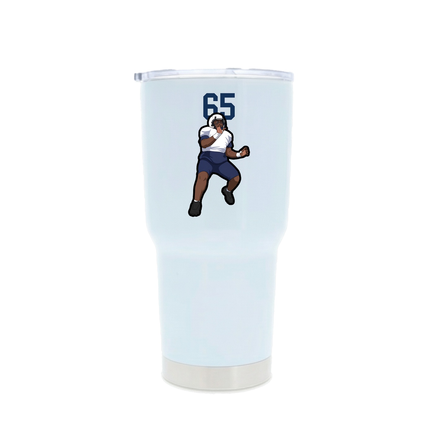 30oz Stainless Steel Tumbler — Number Top in White