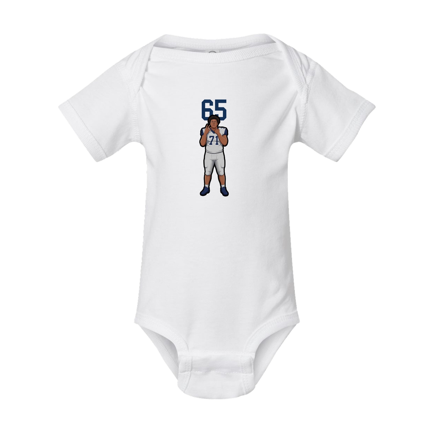 Baby Onesie — Number Top in White