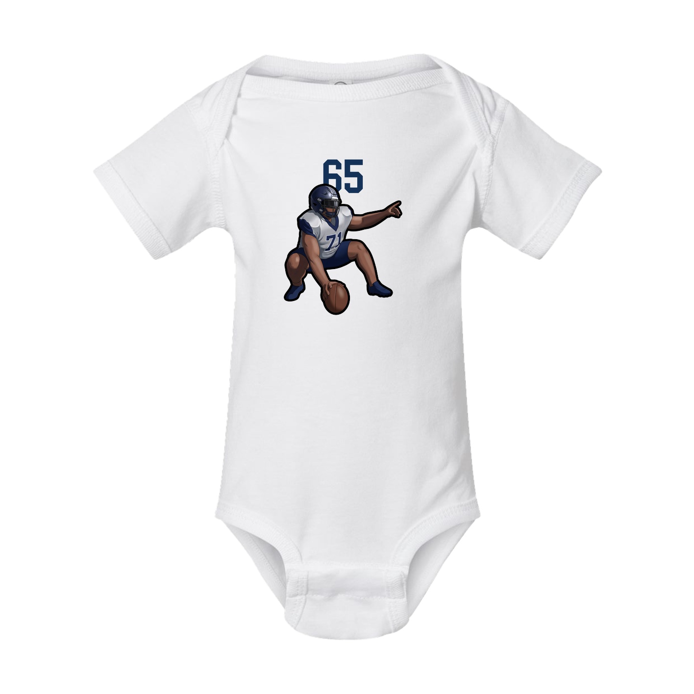 Baby Onesie — Number Top in White